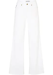 Jeans elasticizzati wide leg, vita media, bonprix