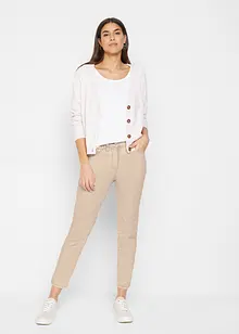 Pantaloni in twill cropped in look usato, bonprix