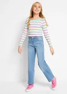 Jeans wide leg, vita media, bonprix