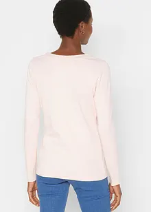 Maglia a maniche lunghe con scollo quadrato (pacco da 2), bonprix