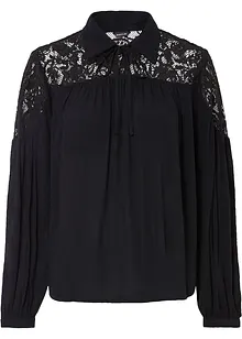 Blusa con pizzo, bonprix