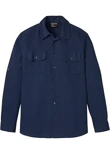 Camicia a maniche lunghe arrotolabili in misto lino, bonprix