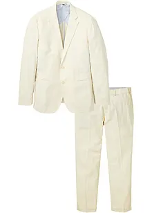 Completo in misto lino (2 pezzi) giacca e pantaloni, regular fit, bonprix