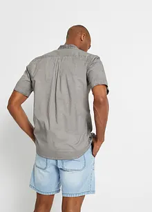 Camicia a maniche corte in look lavato, bonprix