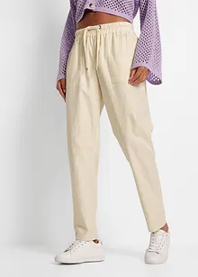 Jogger in misto lino, bonprix