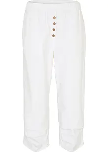 Pantaloni a carota in misto lino e cotone, bonprix