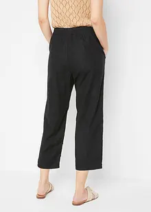 Pantaloni a carota in misto lino e cotone, bonprix