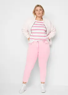 Pantaloni in twill cropped in look usato, bonprix
