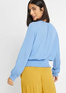 Blusa con pizzo traforato, bonprix