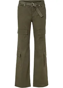 Pantaloni cargo in misto cotone elasticizzato, bonprix
