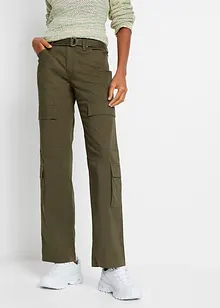 Pantaloni cargo in misto cotone elasticizzato, bonprix