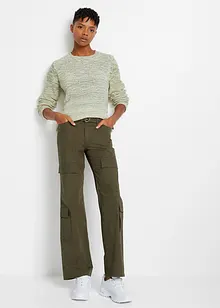 Pantaloni cargo con cintura, bonprix