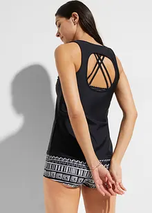 Tankini con reggiseno a bustier (set 3 pezzi), bonprix