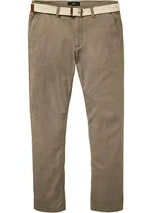 Pantaloni chino elasticizzati con cintura regular fit, straight, bonprix