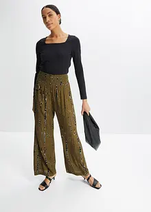 Pantaloni a palazzo con stampa batik, bonprix