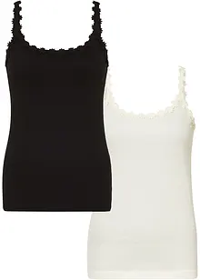 Top a costine in puro cotone (pacco da 2), bonprix