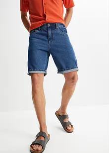 Bermuda in jeans con cinta elasticizzata ai lati, classic fit, bonprix
