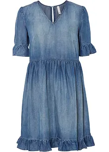 Abito di jeans con volant in Lyocell, bonprix