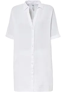 Camicia lunga oversize in mussola di cotone, bonprix