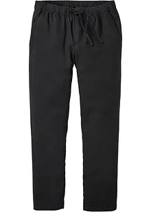 Pantaloni chino in misto lino con elastico in vita regular fit, straight, bonprix