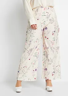 Pantaloni di jersey in crêpe con fantasia floreale, bonprix