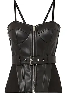 Top bustier in similpelle, BODYFLIRT boutique