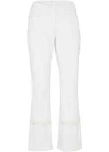 Pantaloni cropped con ricami traforati, bpc selection