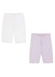 Pantaloncini con pizzo (pacco da 2) con cotone biologico, bonprix