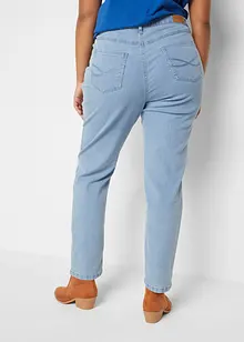 Jeans elasticizzati stampati straight, a vita media, bonprix