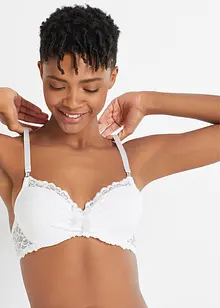 Reggiseno con coppe preformate, ferretto e poliammide riciclata, bonprix