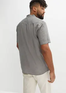 Camicia a maniche corte in look lavato, bonprix