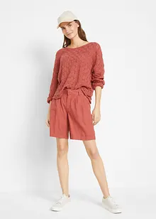 Maglione traforato oversize, bonprix