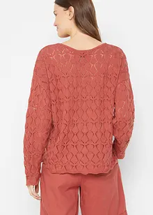 Maglione traforato oversize, bonprix