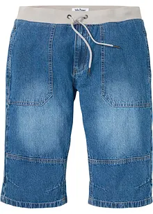 Bermuda lunghi in jeans leggero con elastico in vita, relaxed fit, bonprix