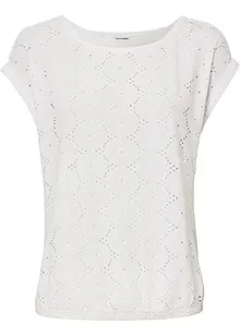 Maglia con ricami traforati, bonprix