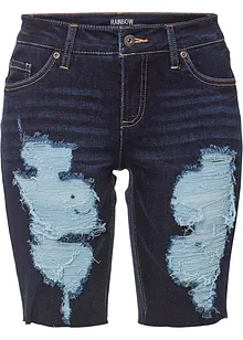 Bermuda in jeans con effetto sdrucito, RAINBOW