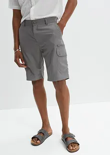 Bermuda cargo in microfibra con taglio comfort in poliestere riciclato, regular fit, bonprix