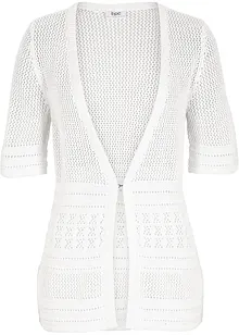 Cardigan traforato a mezze maniche, bonprix