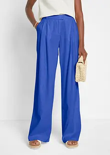 Pantaloni a palazzo in misto lino e viscosa leggero, bonprix