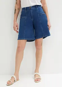 Shorts di jeans wide leg con tasche grandi e cinta comoda, bpc bonprix collection