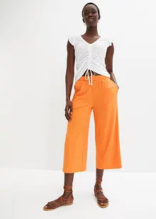 Pantaloni culotte in jersey a coste con cinta comoda, bonprix