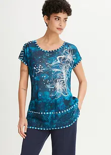 Maglia con effetto batik e strass, bpc selection