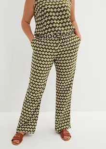 Pantaloni con elastico in vita in viscosa fantasia, bonprix