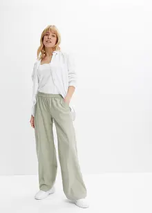 Pantaloni a palazzo in misto lino, bonprix