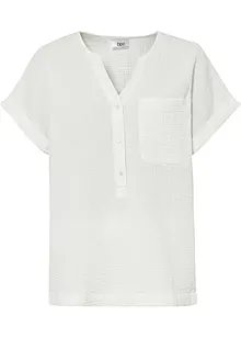 Blusa in mussola di cotone con tasca, bonprix