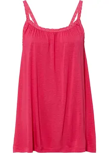 Top in jersey con bordo in pizzo, bonprix