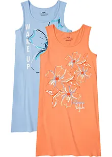Camicia da notte corta in puro cotone (pacco da 2), bonprix