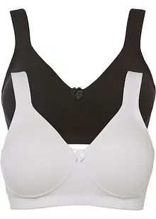 Reggiseno t-shirt minimizer senza ferretto con cotone biologico (pacco da 2), bonprix