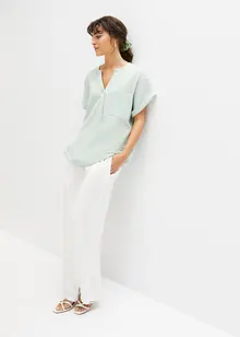 Blusa a maniche corte in mussola, bonprix