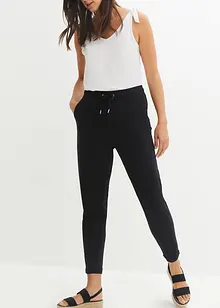Pantaloni in jersey di misto cotone elasticizzato, bonprix